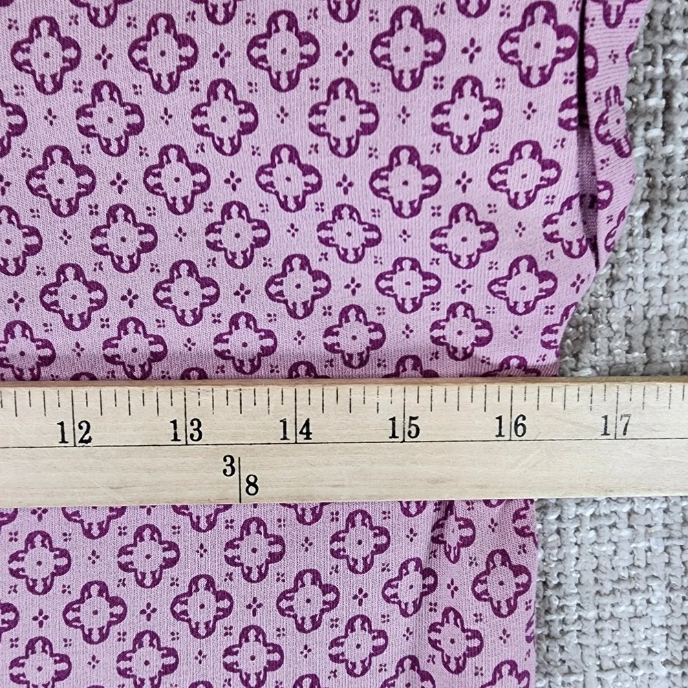 Garnet Hill Kids 100% Organic Cotton Sleeveless Floral Dress Girls XL Purple EUC